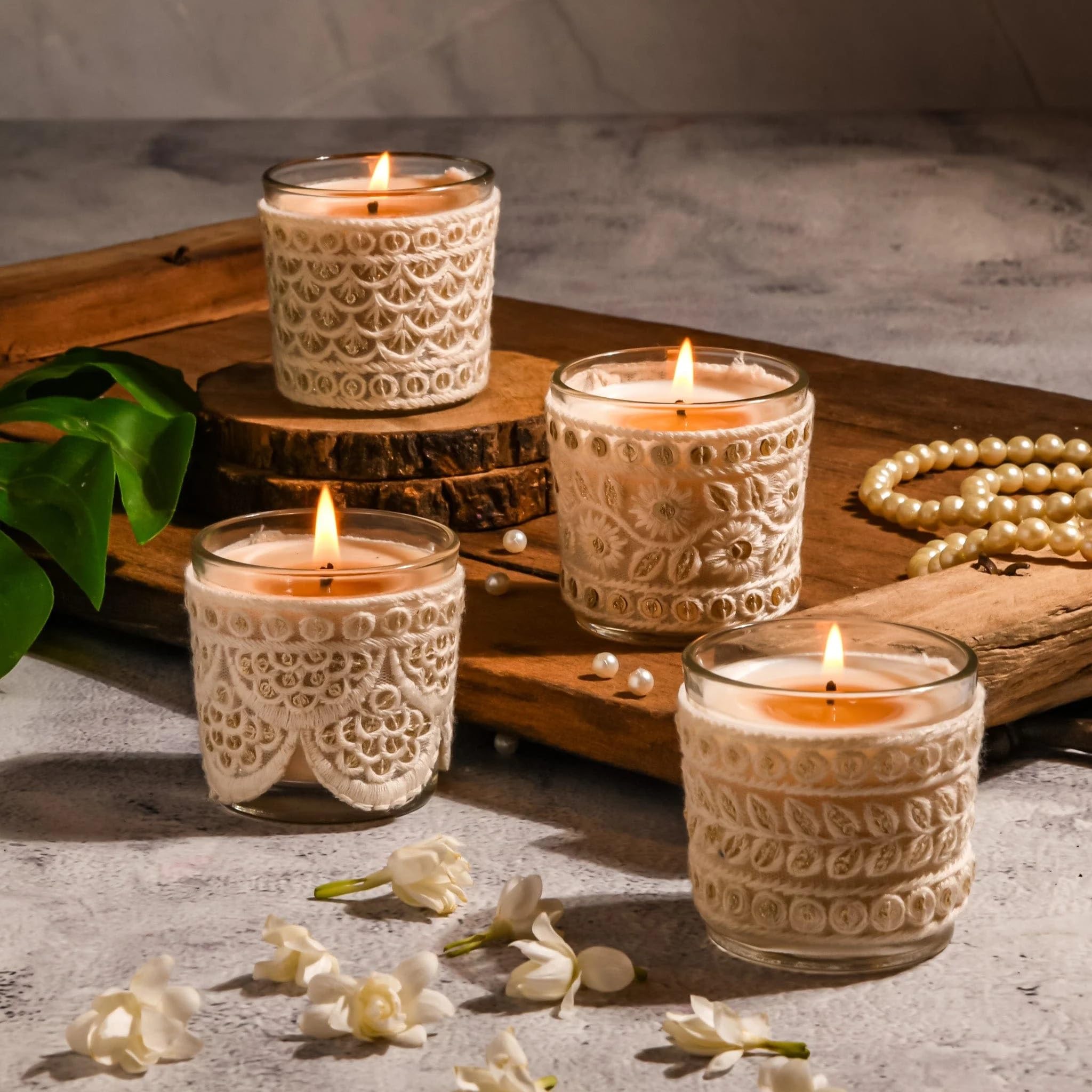 Rad Living Mehfil - Set of 4 Votive Scented Soy Candles| Aromatic